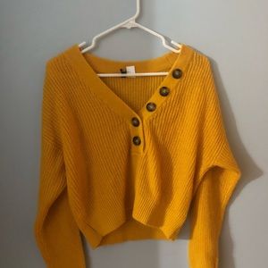 Yellow knitted shirt